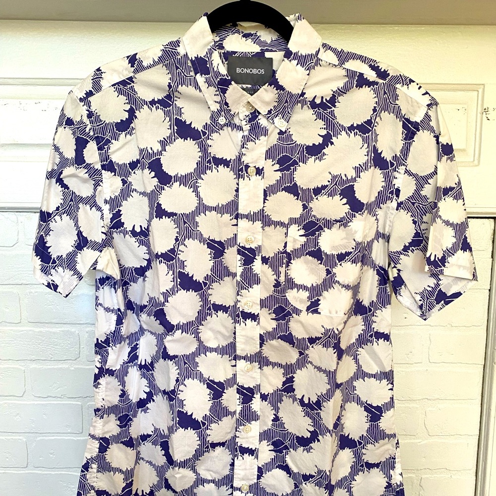 Bonobos Slim-Fit Shortsleeve Button-Down Cotton - M
